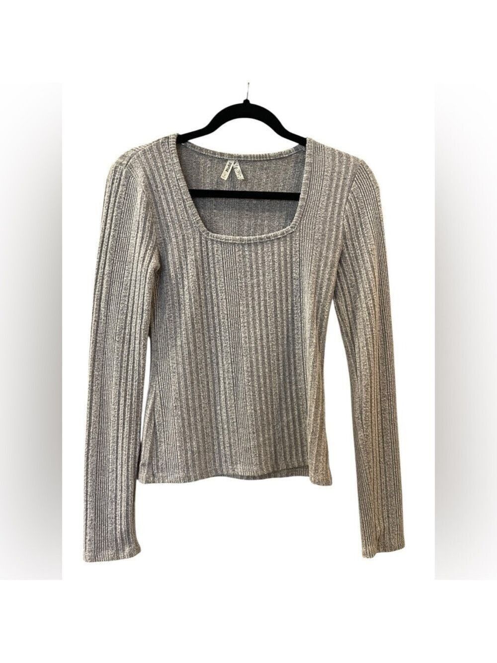 Mudd Women’s Ribbed Long Sleeve Gray Pullover Sweater Lightweight Size: Small
